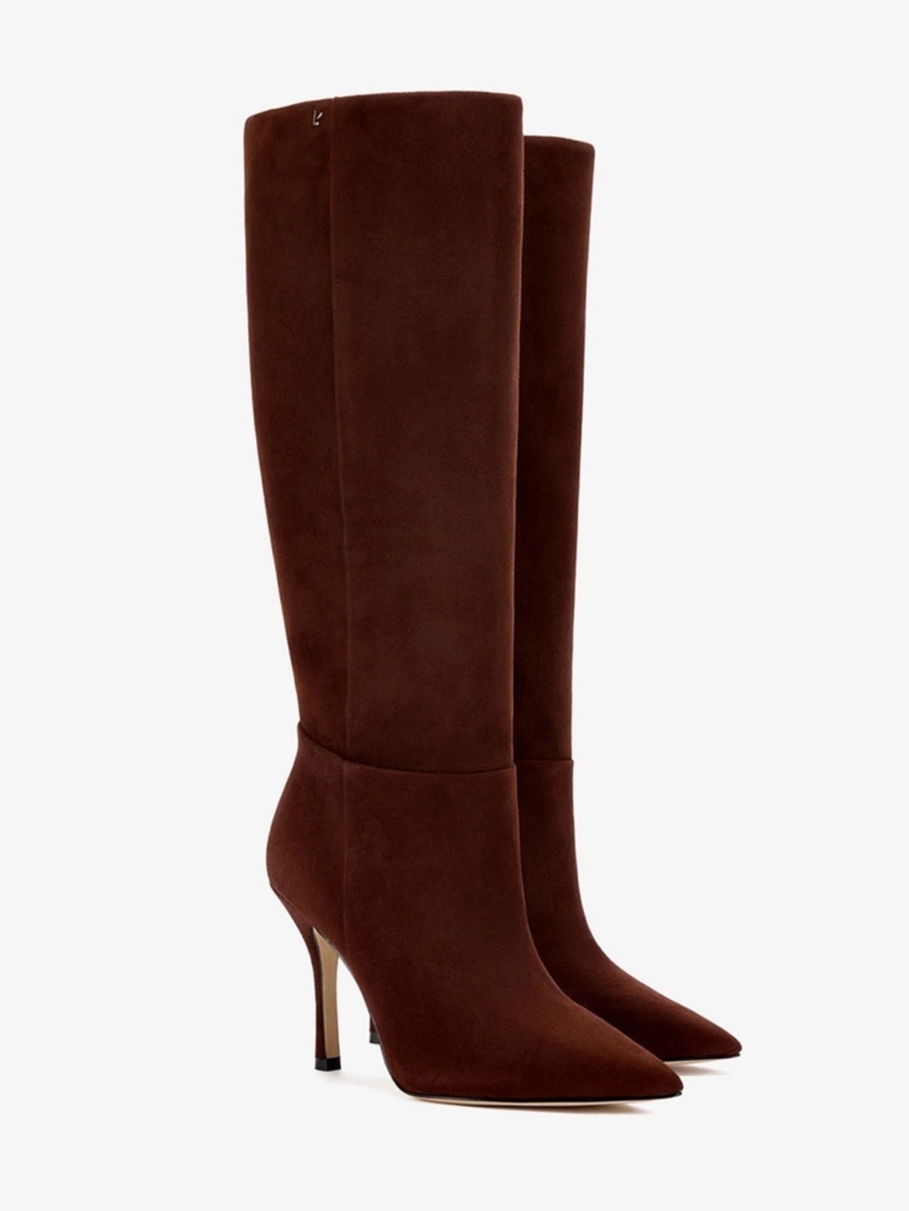 NEW NIB Larroude Kate Boots In Brown Suede